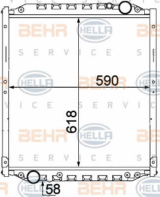 Behr-Hella 8MK 376 774-441 Chłodnica, układ chłodzenia silnika 8MK376774441: Dobra cena w Polsce na 2407.PL - Kup Teraz!