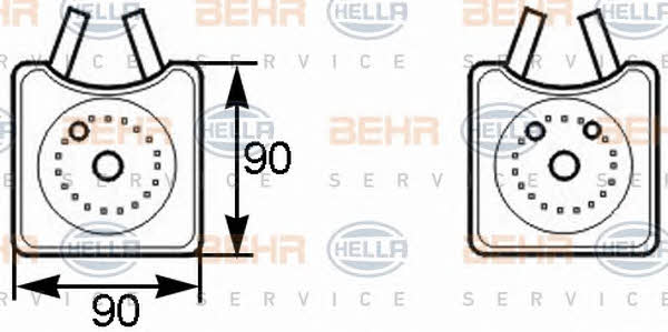 Behr-Hella 8MO 376 778-001 Oil cooler 8MO376778001: Buy near me in Poland at 2407.PL - Good price!