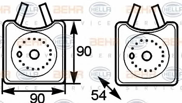 Behr-Hella 8MO 376 778-031 Oil cooler 8MO376778031: Buy near me in Poland at 2407.PL - Good price!