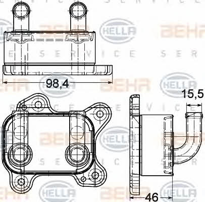 Behr-Hella 8MO 376 780-601 Oil cooler 8MO376780601: Buy near me in Poland at 2407.PL - Good price!