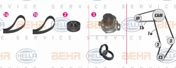 Behr-Hella 8MP 376 804-821 TIMING BELT KIT WITH WATER PUMP 8MP376804821: Buy near me in Poland at 2407.PL - Good price!