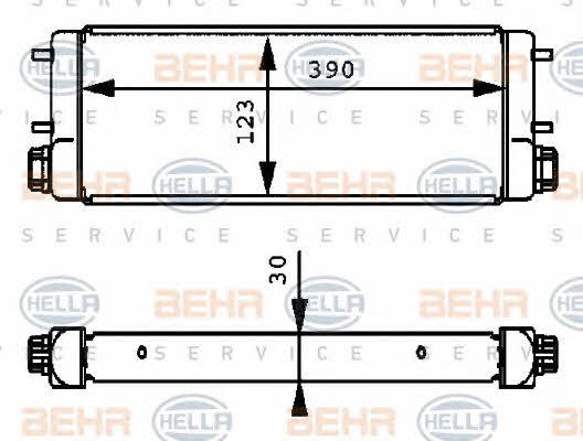 Behr-Hella 8MO 376 725-431 Oil cooler 8MO376725431: Buy near me in Poland at 2407.PL - Good price!