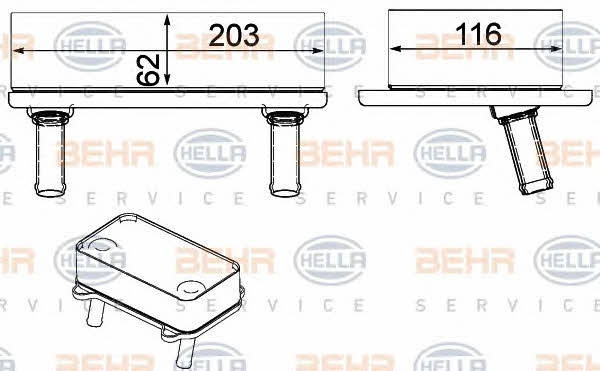 Behr-Hella 8MO 376 725-601 Chłodnica oleju 8MO376725601: Dobra cena w Polsce na 2407.PL - Kup Teraz!