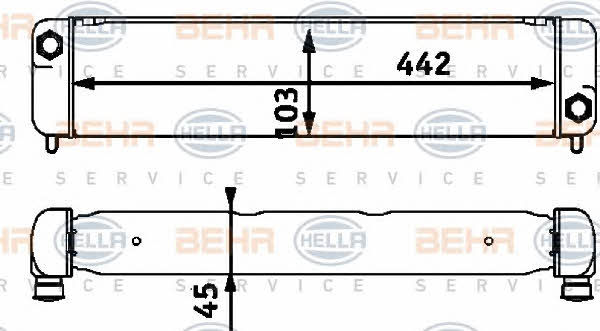 Behr-Hella 8MO 376 725-671 Oil cooler 8MO376725671: Buy near me at 2407.PL in Poland at an Affordable price!