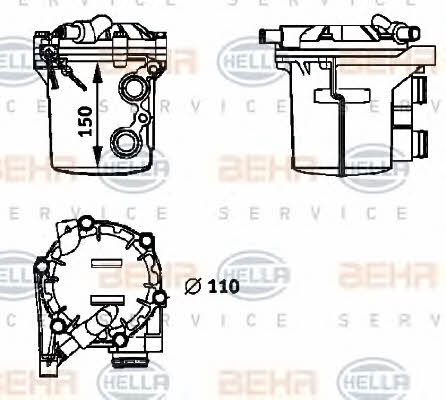 Behr-Hella 8MO 376 725-721 Chłodnica oleju 8MO376725721: Dobra cena w Polsce na 2407.PL - Kup Teraz!