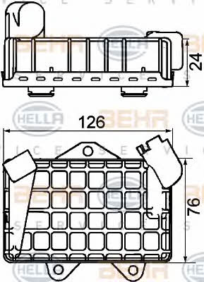 Behr-Hella 8MO 376 726-021 Oil cooler 8MO376726021: Buy near me at 2407.PL in Poland at an Affordable price!
