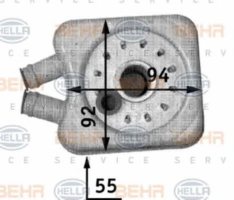 Behr-Hella 8MO 376 726-221 Oil cooler 8MO376726221: Buy near me in Poland at 2407.PL - Good price!