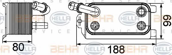 Behr-Hella 8MO 376 747-161 Oil cooler 8MO376747161: Buy near me at 2407.PL in Poland at an Affordable price!
