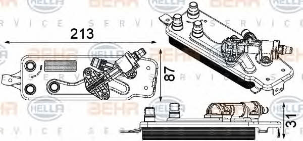 Behr-Hella 8MO 376 749-001 Oil cooler 8MO376749001: Buy near me in Poland at 2407.PL - Good price!