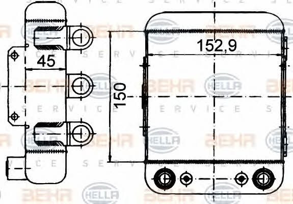 Behr-Hella 8MO 376 765-201 Oil cooler 8MO376765201: Buy near me in Poland at 2407.PL - Good price!