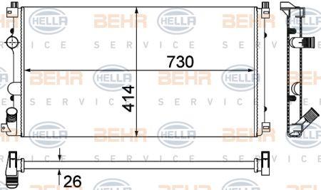 Behr-Hella 8MK 376 780-671 Радиатор охлаждения двигателя 8MK376780671: Отличная цена - Купить в Польше на 2407.PL!