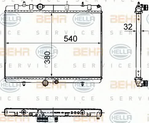 Behr-Hella 8MK 376 781-111 Radiator, engine cooling 8MK376781111: Buy near me in Poland at 2407.PL - Good price!