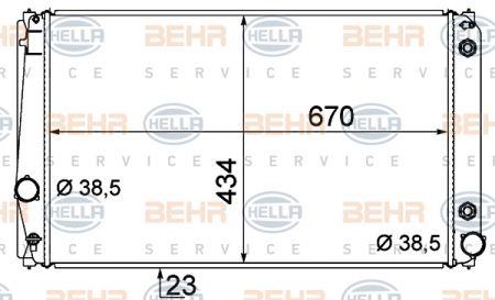 Behr-Hella 8MK 376 783-611 Радіатор охолодження двигуна 8MK376783611: Приваблива ціна - Купити у Польщі на 2407.PL!
