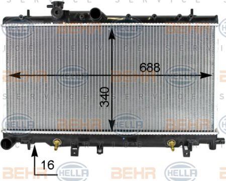 Behr-Hella 8MK 376 787-661 Radiator, engine cooling 8MK376787661: Buy near me at 2407.PL in Poland at an Affordable price!