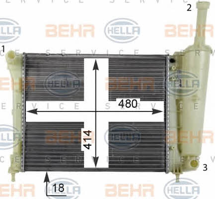 Behr-Hella 8MK 376 790-054 Радіатор охолодження двигуна 8MK376790054: Приваблива ціна - Купити у Польщі на 2407.PL!