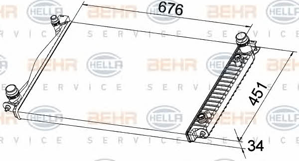 Behr-Hella 8MK 376 790-141 Chłodnica, układ chłodzenia silnika 8MK376790141: Dobra cena w Polsce na 2407.PL - Kup Teraz!