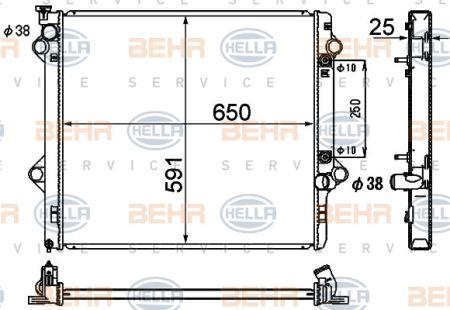 Behr-Hella 8MK 376 790-191 Chłodnica, układ chłodzenia silnika 8MK376790191: Dobra cena w Polsce na 2407.PL - Kup Teraz!