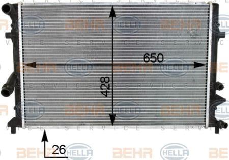 Behr-Hella 8MK 376 790-551 Radiator, engine cooling 8MK376790551: Buy near me at 2407.PL in Poland at an Affordable price!
