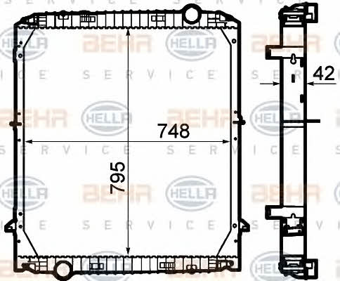 Behr-Hella 8MK 376 792-111 Chłodnica, układ chłodzenia silnika 8MK376792111: Atrakcyjna cena w Polsce na 2407.PL - Zamów teraz!