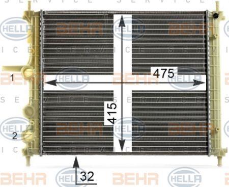Behr-Hella 8MK 376 900-141 Радиатор охлаждения двигателя 8MK376900141: Отличная цена - Купить в Польше на 2407.PL!