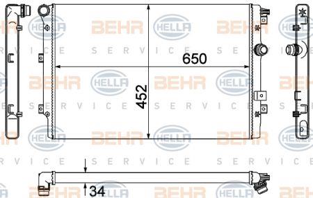 Behr-Hella 8MK 376 901-021 Радиатор охлаждения двигателя 8MK376901021: Отличная цена - Купить в Польше на 2407.PL!