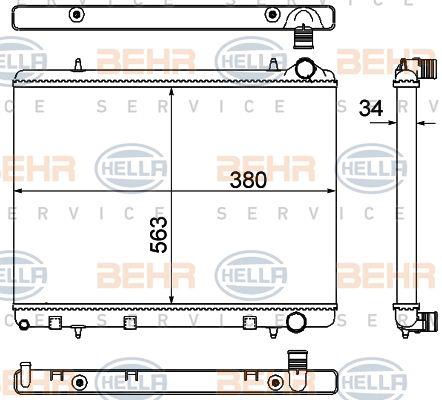 Behr-Hella 8MK 376 901-031 Радиатор охлаждения двигателя 8MK376901031: Отличная цена - Купить в Польше на 2407.PL!