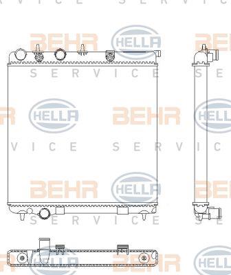 Behr-Hella 8MK 376 901-071 Radiator, engine cooling 8MK376901071: Buy near me in Poland at 2407.PL - Good price!