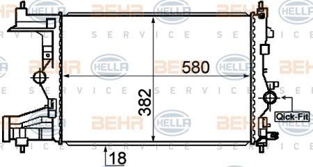 Behr-Hella 8MK 376 910-341 Radiator, engine cooling 8MK376910341: Buy near me at 2407.PL in Poland at an Affordable price!