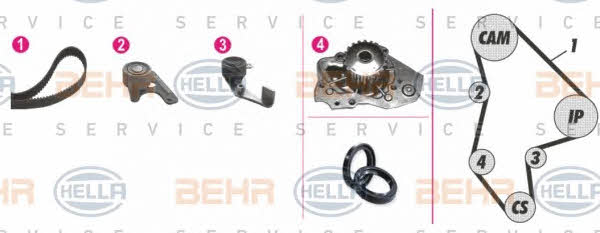 Behr-Hella 8MP 376 805-801 TIMING BELT KIT WITH WATER PUMP 8MP376805801: Buy near me in Poland at 2407.PL - Good price!