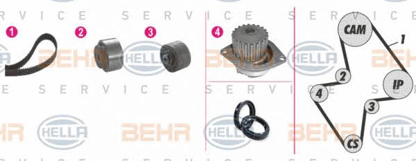 Behr-Hella 8MP 376 805-811 TIMING BELT KIT WITH WATER PUMP 8MP376805811: Buy near me at 2407.PL in Poland at an Affordable price!