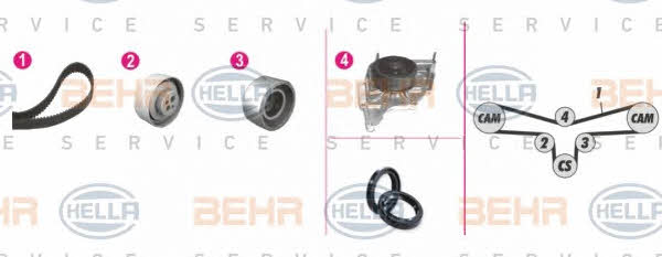  8MP 376 809-821 TIMING BELT KIT WITH WATER PUMP 8MP376809821: Buy near me in Poland at 2407.PL - Good price!