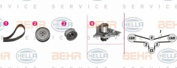 Behr-Hella 8MP 376 810-811 TIMING BELT KIT WITH WATER PUMP 8MP376810811: Buy near me in Poland at 2407.PL - Good price!