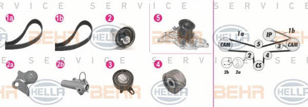 Behr-Hella 8MP 376 810-891 TIMING BELT KIT WITH WATER PUMP 8MP376810891: Buy near me in Poland at 2407.PL - Good price!