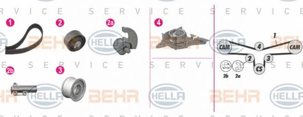 Behr-Hella 8MP 376 812-841 TIMING BELT KIT WITH WATER PUMP 8MP376812841: Buy near me in Poland at 2407.PL - Good price!