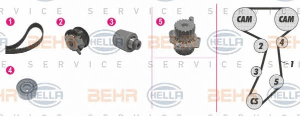 Behr-Hella 8MP 376 814-841 Water pump 8MP376814841: Buy near me in Poland at 2407.PL - Good price!