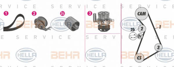 Behr-Hella 8MP 376 814-861 TIMING BELT KIT WITH WATER PUMP 8MP376814861: Buy near me in Poland at 2407.PL - Good price!