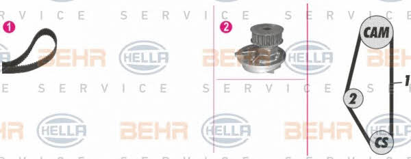Behr-Hella 8MP 376 815-801 Ремень ГРМ, комплект с водяным насосом 8MP376815801: Отличная цена - Купить в Польше на 2407.PL!