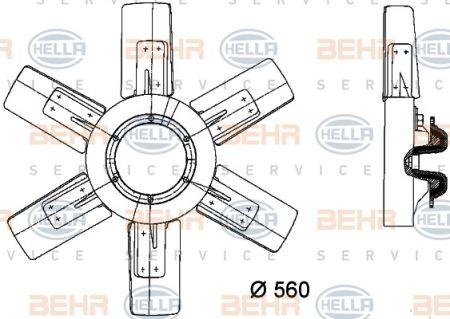 Behr-Hella 8MV 376 730-251 Hub, engine cooling fan wheel 8MV376730251: Buy near me at 2407.PL in Poland at an Affordable price!