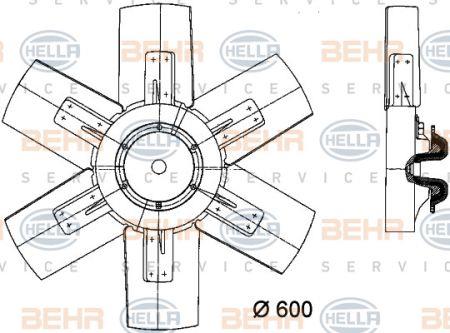Behr-Hella 8MV 376 730-761 Hub, engine cooling fan wheel 8MV376730761: Buy near me in Poland at 2407.PL - Good price!