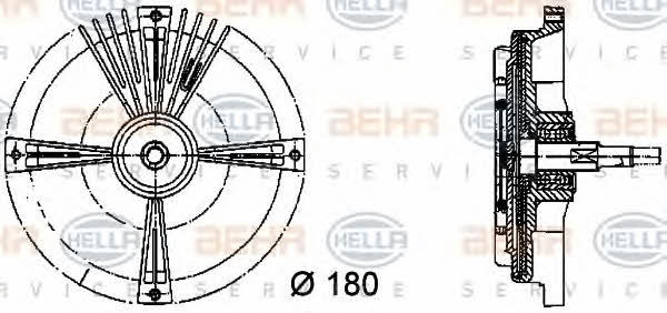 Behr-Hella 8MV 376 731-111 Viscous coupling assembly 8MV376731111: Buy near me in Poland at 2407.PL - Good price!