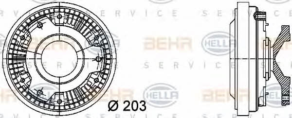Behr-Hella 8MV 376 731-421 Viscous coupling assembly 8MV376731421: Buy near me in Poland at 2407.PL - Good price!