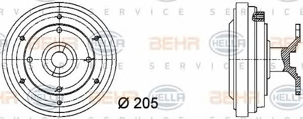 Behr-Hella 8MV 376 731-431 Sprzęgło wentylatora chłodnicy 8MV376731431: Dobra cena w Polsce na 2407.PL - Kup Teraz!