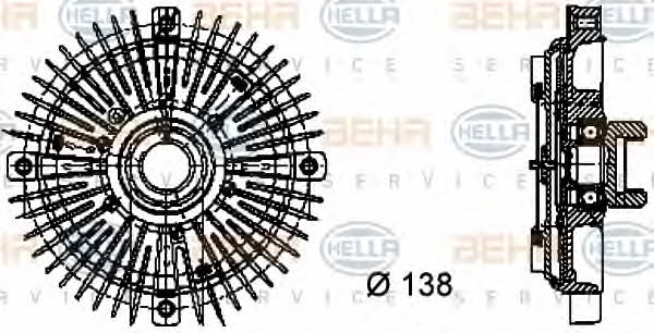 Behr-Hella 8MV 376 732-021 Вискомуфта в сборе 8MV376732021: Отличная цена - Купить в Польше на 2407.PL!