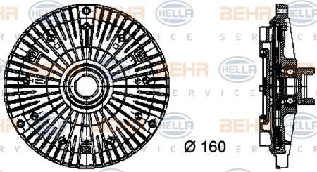 Behr-Hella 8MV 376 732-091 Viscous coupling assembly 8MV376732091: Buy near me in Poland at 2407.PL - Good price!