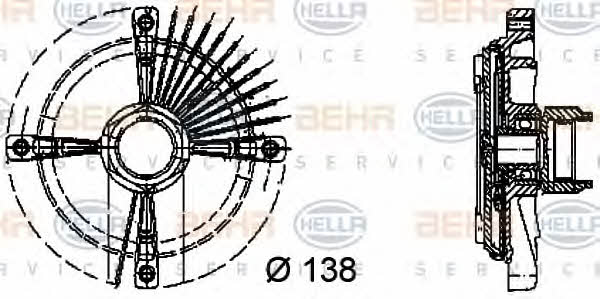 Behr-Hella 8MV 376 732-161 Viscous coupling assembly 8MV376732161: Buy near me in Poland at 2407.PL - Good price!