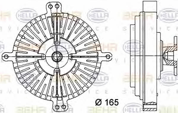 Behr-Hella 8MV 376 732-171 Вискомуфта в сборе 8MV376732171: Отличная цена - Купить в Польше на 2407.PL!