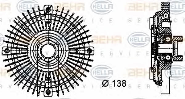 Behr-Hella 8MV 376 732-201 Viscous coupling assembly 8MV376732201: Buy near me in Poland at 2407.PL - Good price!