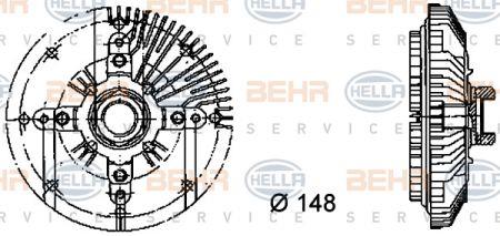 Behr-Hella 8MV 376 732-321 Viscous coupling assembly 8MV376732321: Buy near me in Poland at 2407.PL - Good price!