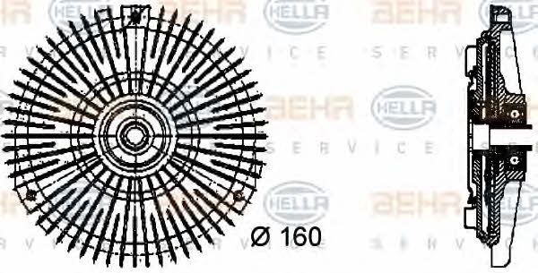 Visco-Kupplung komplett Behr-Hella 8MV 376 732-451