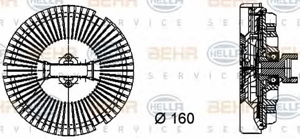Behr-Hella 8MV 376 733-021 Sprzęgło wentylatora chłodnicy 8MV376733021: Dobra cena w Polsce na 2407.PL - Kup Teraz!